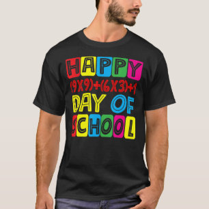 100 dagen op school 100 dagen op de wiskunde t-shirt