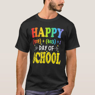 100 dagen op school 100 dagen op de wiskunde t-shirt
