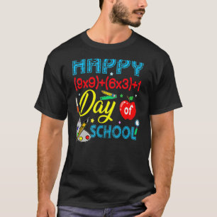 100 dagen op school 100 dagen op de wiskunde t-shirt