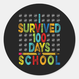 100 dagen op school 100 dagen op school ronde sticker