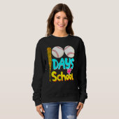 100 Dagen Op School 100e Dag Honkbal Leraar Stud Trui (Voorkant volledig)