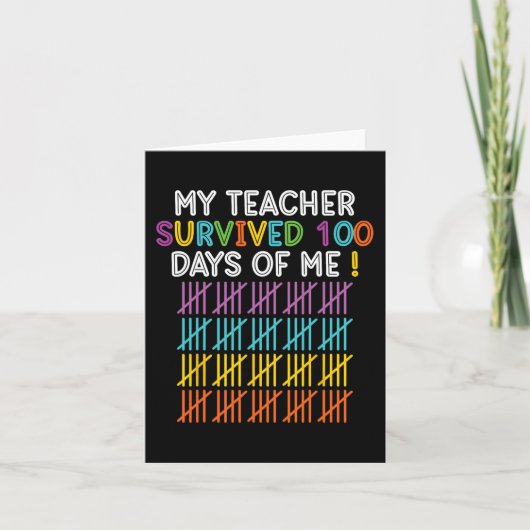 100 dagen op school, 100e schooldag kaart (Voorkant)