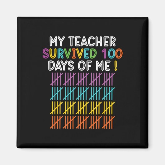 100 dagen op school, 100e schooldag magneet (Voorkant)