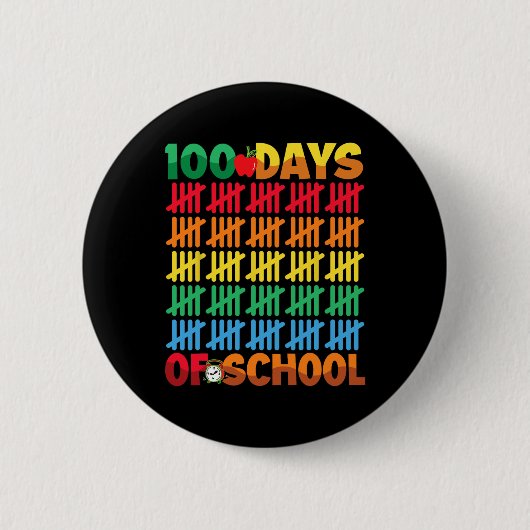 100 dagen op school, 100e schooldag ronde button 5,7 cm (Voorkant)