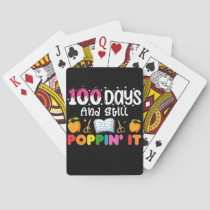 100 dagen op school en nog steeds op school pokerkaarten