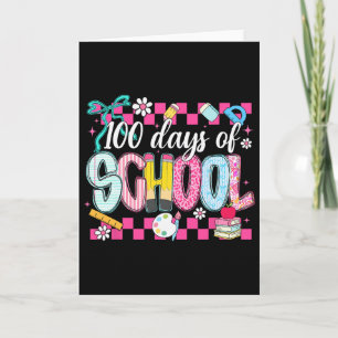100 Dagen Op School Preppy Coquette Strik Leraren Kaart