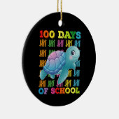 100 Dagen Op School Schildpad Leraar Student Keramisch Ornament (Rechts)