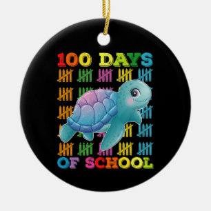 100 Dagen Op School Schildpad Leraar Student Keramisch Ornament