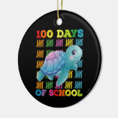 100 Dagen Op School Schildpad Leraar Student Keramisch Ornament (Links)