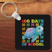 100 Dagen Op School Schildpad Leraar Student Sleutelhanger (Voorkant)