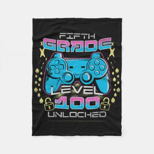 100 dagen open video op school van niveau 5e graad fleece deken (Voorkant)