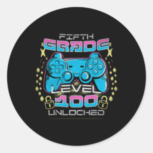 100 dagen open video op school van niveau 5e graad ronde sticker
