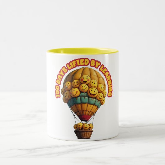 100 dagen opgetild door leren tweekleurige koffiemok (Center)