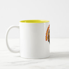 100 dagen opgetild door leren tweekleurige koffiemok