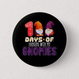 100 dagen ophangen met mijn gnomies school ronde button 5,7 cm