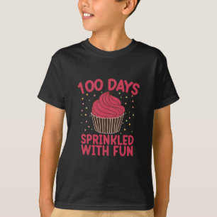 100 Dagen Overgoten Met Plezier Cupcake Schoolmeis T-shirt