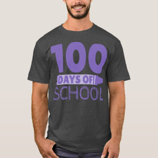 100 dagen Paarse school T-shirt
