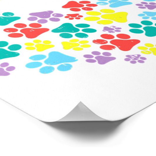 100 dagen Pawsomeness Heart 100th Day School Dog Poster (Hoek)