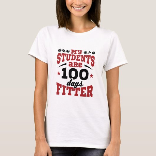 100 dagen PE-leraar 100 dagen Fitter T-shirt (Voorkant)