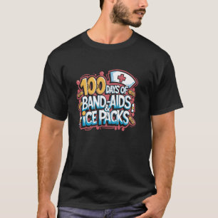 100 dagen pleisters en ijspakken, schoolverpleging t-shirt