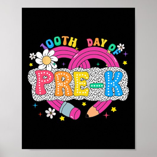 100 dagen potlood voor kleuterleidster 100 dagen s poster (Voorkant)