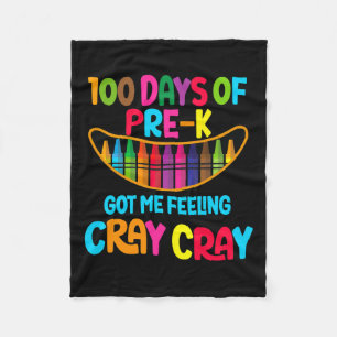 100 dagen Pre-K gaf me een gevoel van Cray leraar Fleece Deken