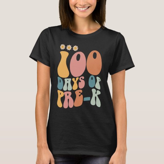 100 dagen Pre K  Gelukkige 100ste dag van school T T-shirt (Voorkant)