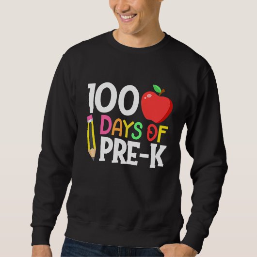 100 dagen Pre K  Gelukkige 100ste dag van school T Trui (Voorkant)