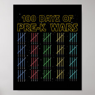 100 dagen pre-K Wars 100ste schooldag Poster