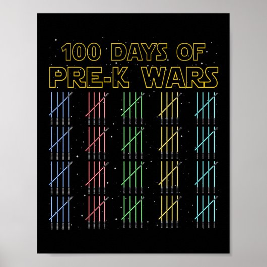 100 dagen pre-K Wars 100ste schooldag Poster (Voorkant)