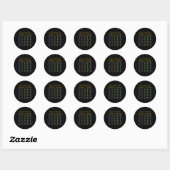 100 dagen pre-K Wars 100ste schooldag Ronde Sticker (Vel)