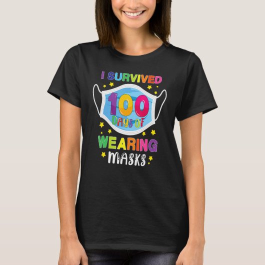 100 dagen Quarantaine 100 dagen op school T-shirt (Voorkant)