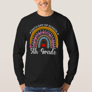 100 dagen regenboogleraar 5th Grade Teachers Day L T-shirt