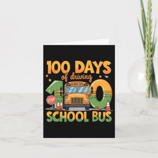 100 dagen rijden met de schoolbuschauffeurs Funny Kaart (Voorkant)