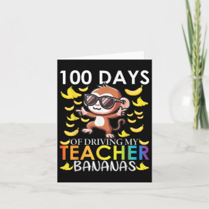 100 dagen rijden met mijn leraar bananen 100e dag kaart