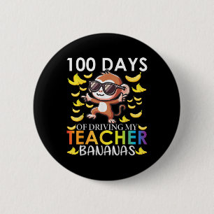 100 dagen rijden met mijn leraar bananen 100e dag ronde button 5,7 cm