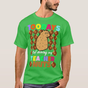 100 dagen rijden met mijn leraar gek op een paard t-shirt