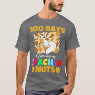 100 dagen rijden met mijn leraar gek op een paard t-shirt