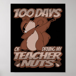 100 dagen rijden mijn leraar noten - Dabbing Squi Poster