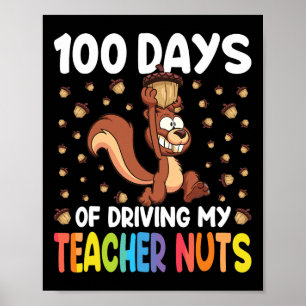 100 dagen rijden Mijn leraar Noten Eekhoorn 100e Poster