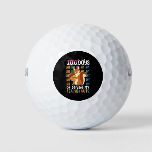 100 dagen rijden van mijn leraar Nuts Squirrel Golfballen (Voorkant)