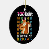 100 dagen rijden van mijn leraar Nuts Squirrel Keramisch Ornament (Rechts)
