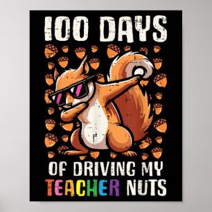 100 Dagen Rijdende Leraar Nuts 100ste Dag School Poster