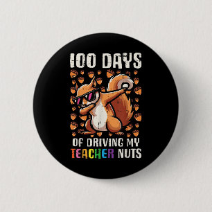 100 Dagen Rijdende Leraar Nuts 100ste Dag School Ronde Button 5,7 Cm