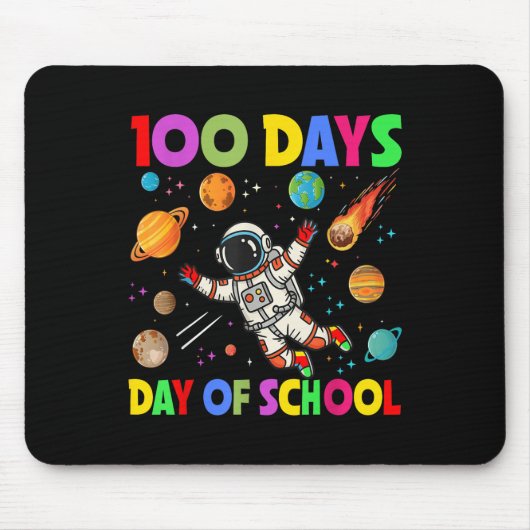 100 dagen ruimteastronaut op school 100e dag muismat (Voorkant)