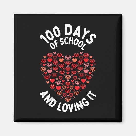 100 dagen Schattige Hart 100ste Dag Magneet (Voorkant)