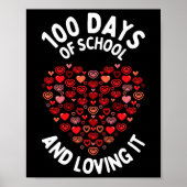 100 dagen Schattige Hart 100ste Dag Poster (Voorkant)