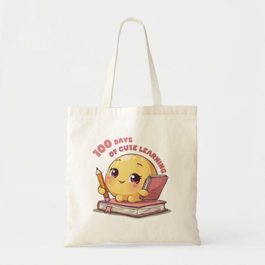 100 dagen Schattige leren Tote Bag (Voorkant)