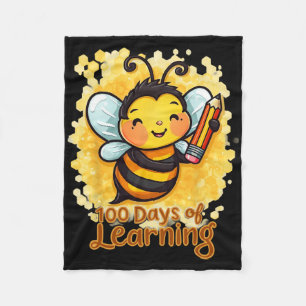 100 dagen Schattigee bijen leren 100 dagen school Fleece Deken