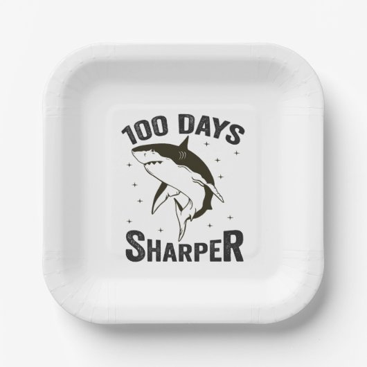 100 dagen scherper grappige 100ste dag van de scho papieren bordje (Voorkant)